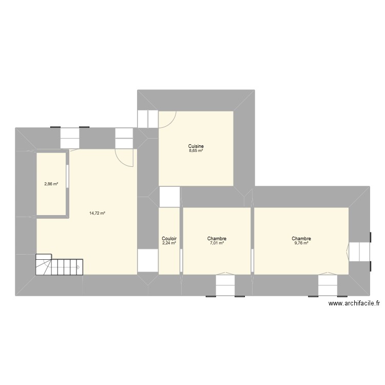 MAURIZZI Rose Marie. Plan de 7 pièces et 46 m2