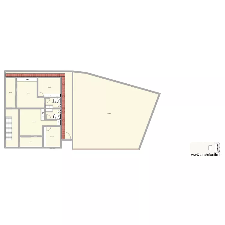 Plan R+2 projet 2026. Plan de 11 pièces et 387 m²