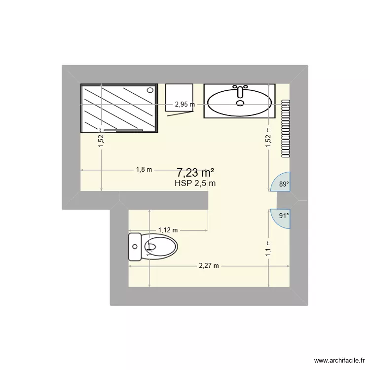 DESEGHER. Plan de 1 pièce et 7 m² DESEGHER. Plan de 1 pièce et 7 m²