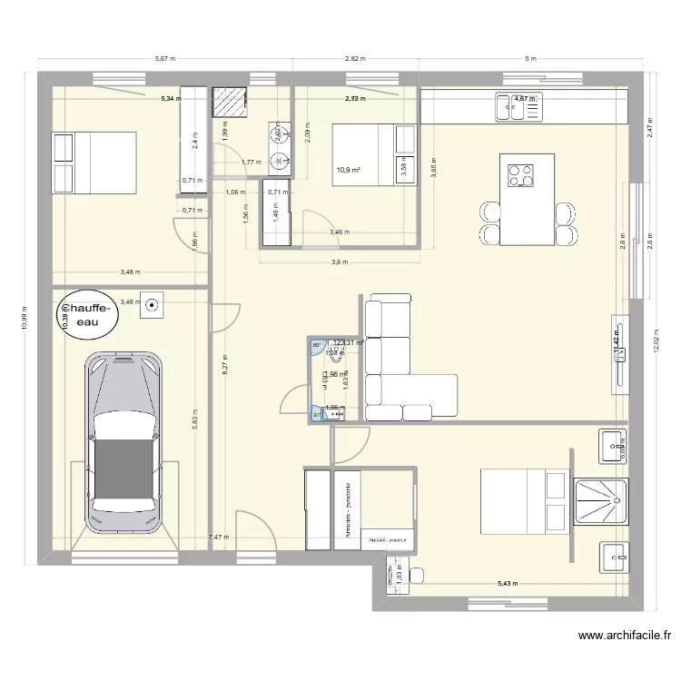plan hakim gulseren VERSION 2. Plan de 3  et 140 m²