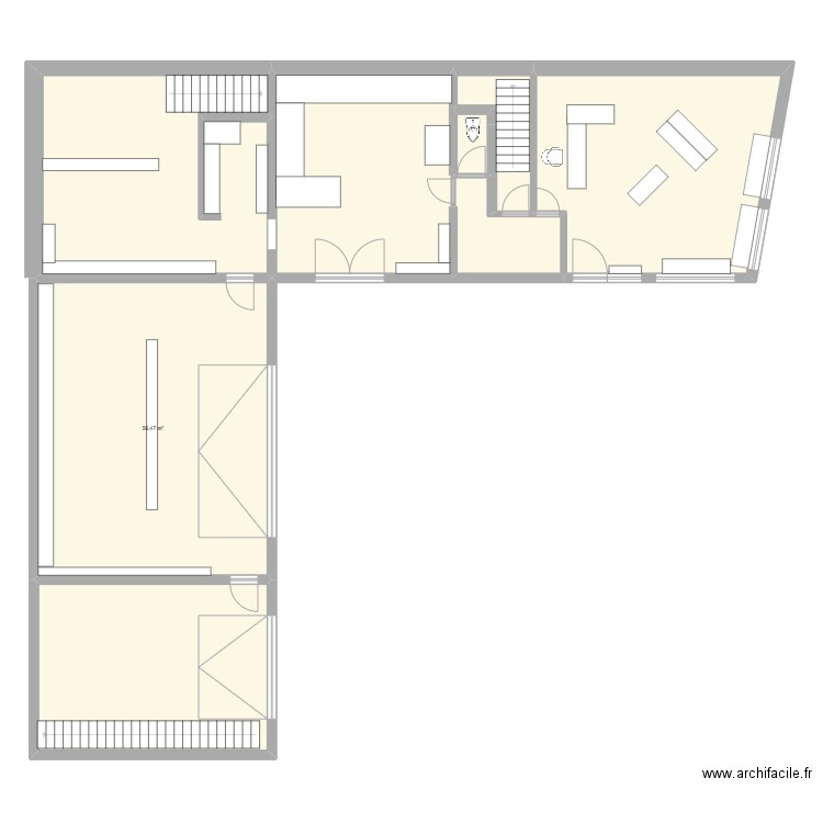 amc. Plan de 8 pièces et 203 m2