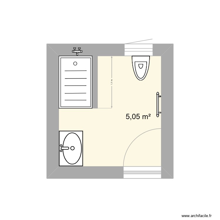 plan salle de bain. Plan de 0 pièce et 0 m2