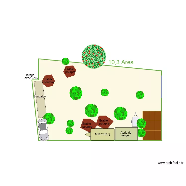 Am&eacute;nagement verger 04. Plan de 
