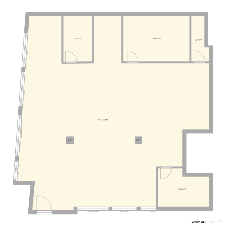 Causette. Plan de 7 pièces et 179 m2