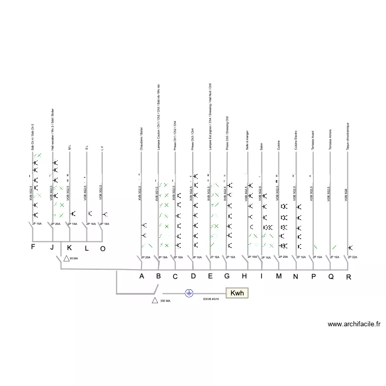 GrandPeril90Commun Unifilaire . Plan de GrandPeril90Commun Unifilaire . Plan de