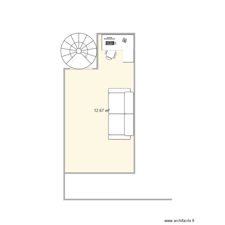 bureau. Plan de 0 pièce et 0 m2