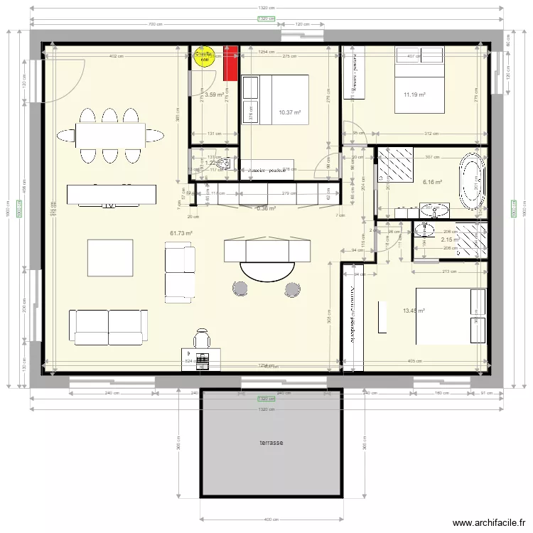 woody 9 1320 x 1000. Plan de 