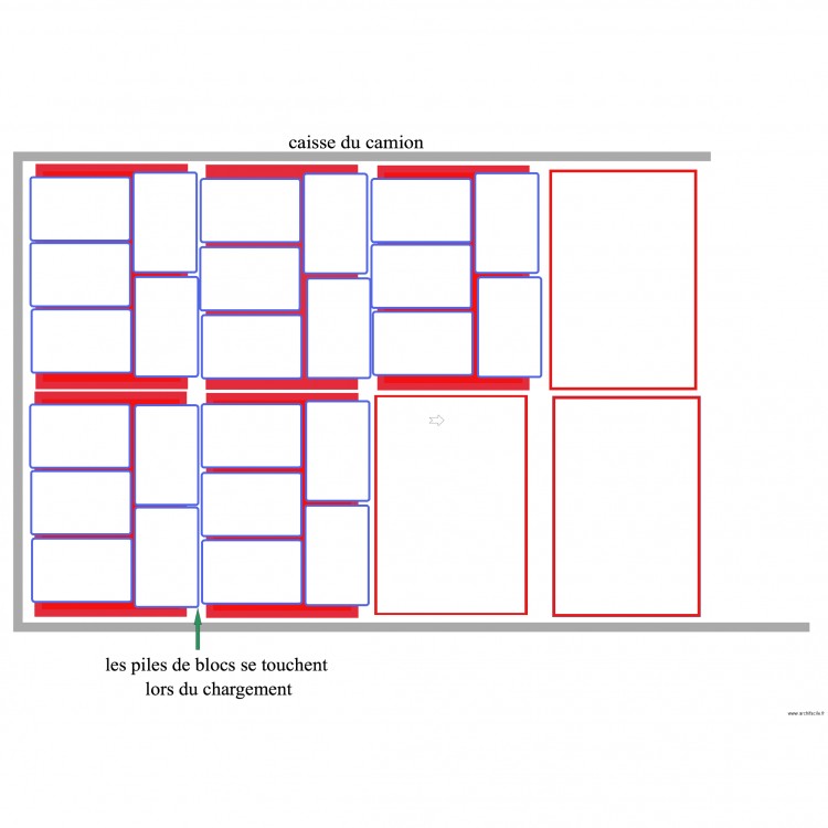 plan camion. Plan de 0 pièce et 0 m2