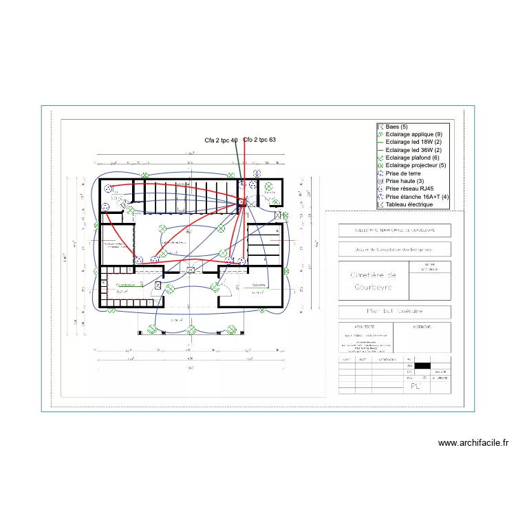 Plan Bat fun&eacute;raire . Plan de 