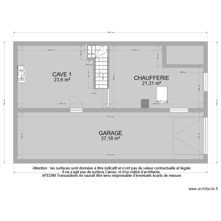 BI 10272 SOUS SOL. Plan de 4 pièces et 85 m2