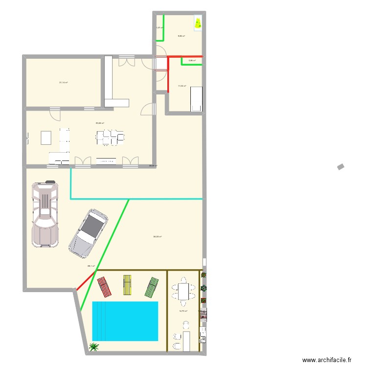 modification maison jonquerettes. Plan de 11 pièces et 153 m2