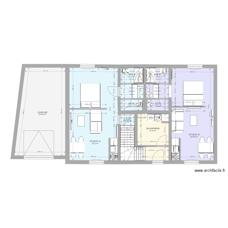 Maison Bouguenais. Plan de 19 pièces et 186 m2