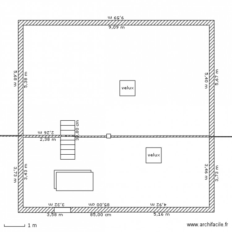 mezzanine . Plan de 0 pièce et 0 m2