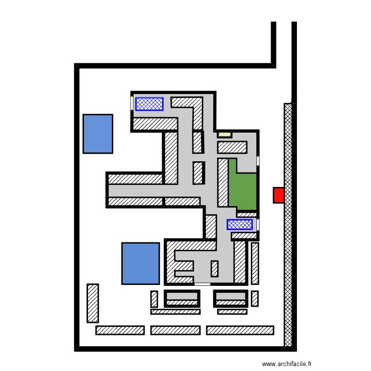 San Lzo. Plan de 38 pièces et 53 m2
