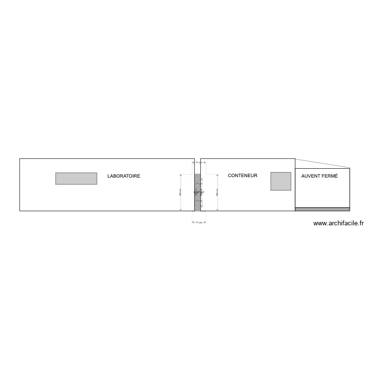 PLAN DE COUPE CONTENEUR. Plan de PLAN DE COUPE CONTENEUR. Plan de