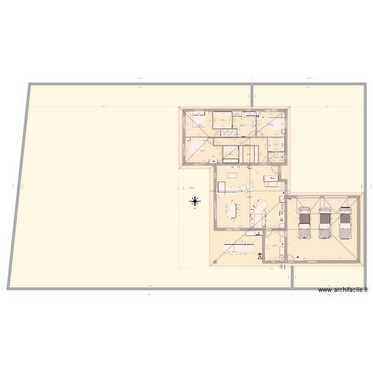 maison thibaut 6. Plan de 14 pièces et 1365 m2