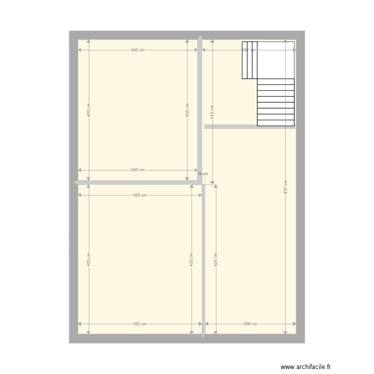 PLAN EXISTANT 2EME ETAGE. Plan de 0 pièce et 0 m2