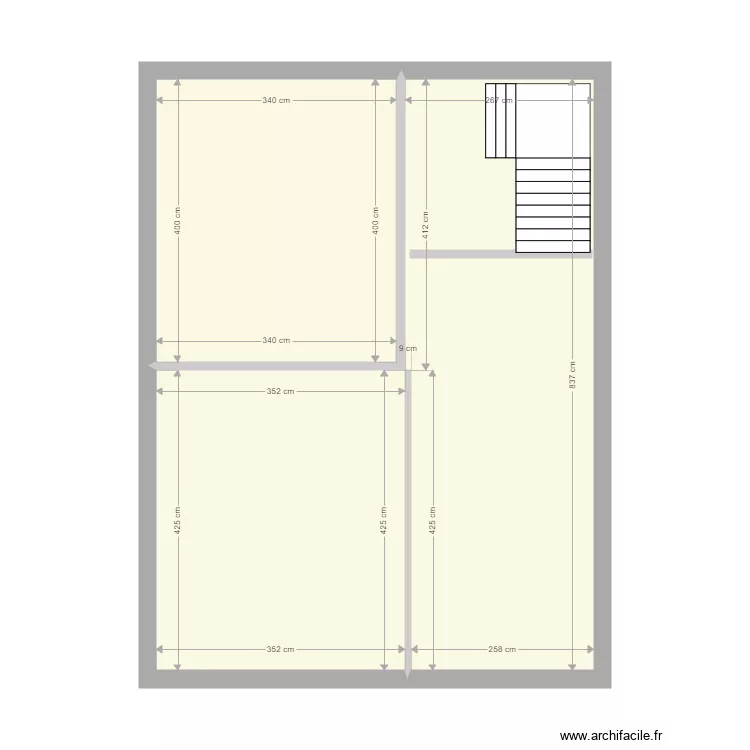 PLAN EXISTANT 2EME ETAGE. Plan de 