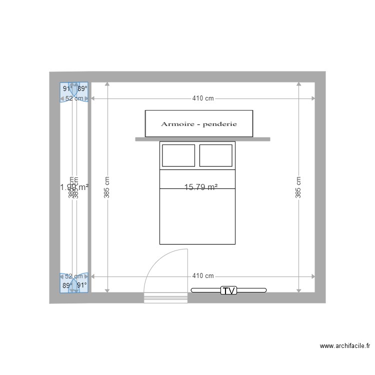 chambre . Plan de 0 pièce et 0 m2