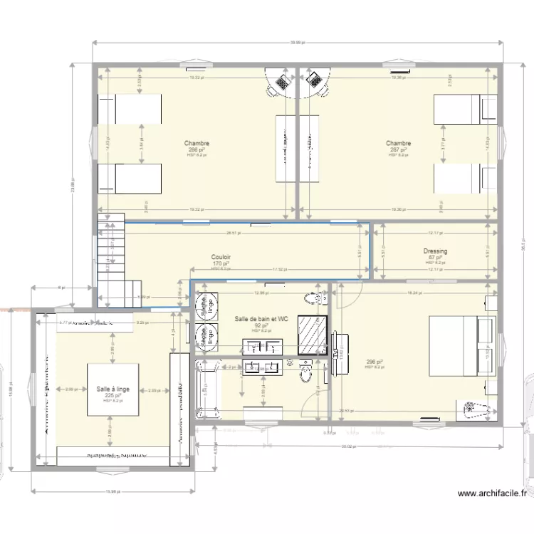 Maison 2. Plan de 