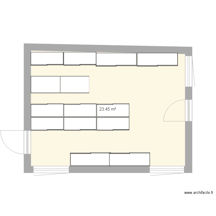 vestaire. Plan de 0 pièce et 0 m2