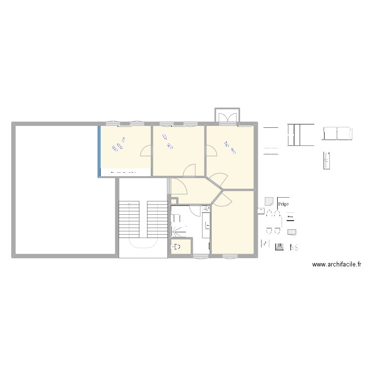 Namjildorj brouillon. Plan de 6 pièces et 67 m2