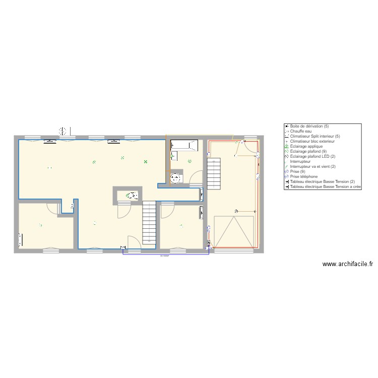 Plan maison pas echelle. Plan de 7 pièces et 92 m2