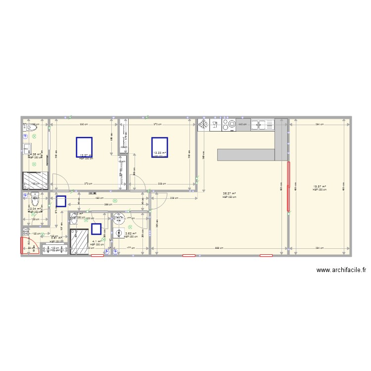 appartement 2 Menuiserie e Velux. Plan de 0 pièce et 0 m2