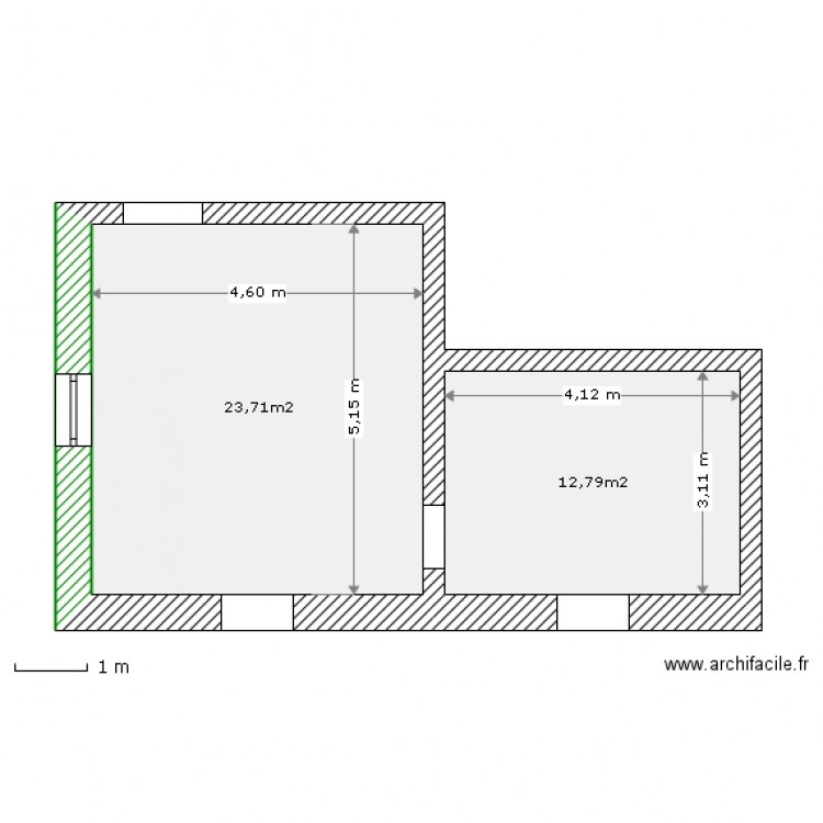 bureau SOULES. Plan de 0 pièce et 0 m2