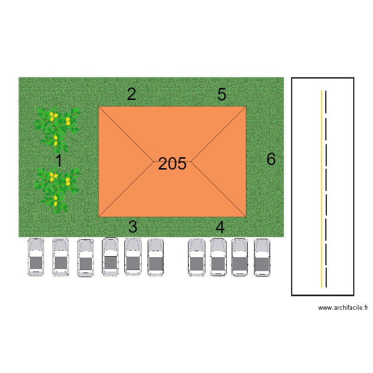 205 Gicleur. Plan de 0 pièce et 0 m2