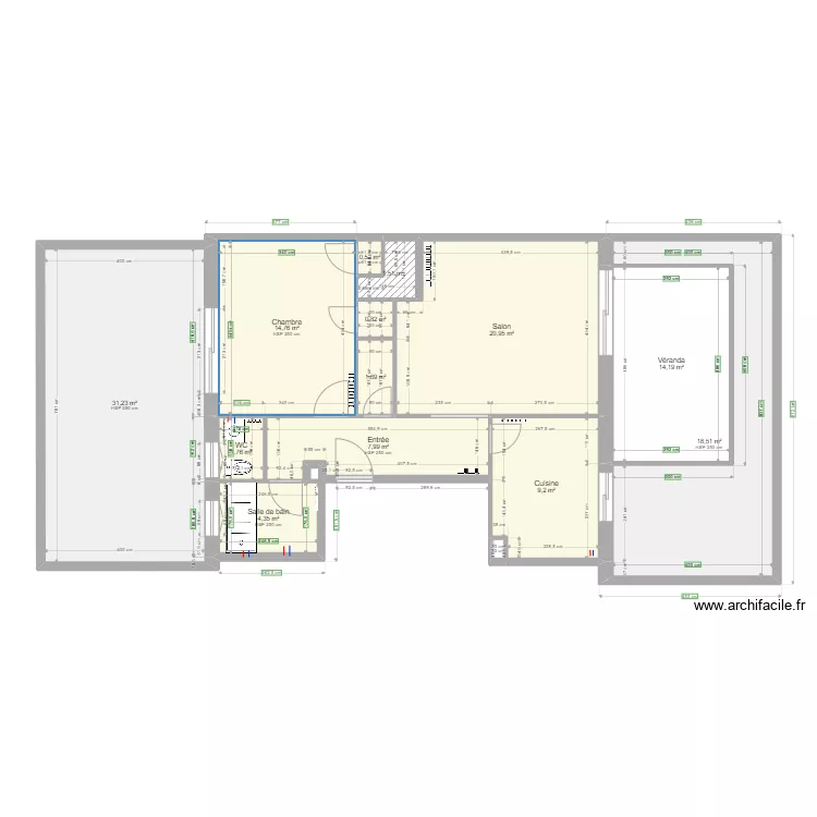 APPARTEMENT SOLAR. Plan de 