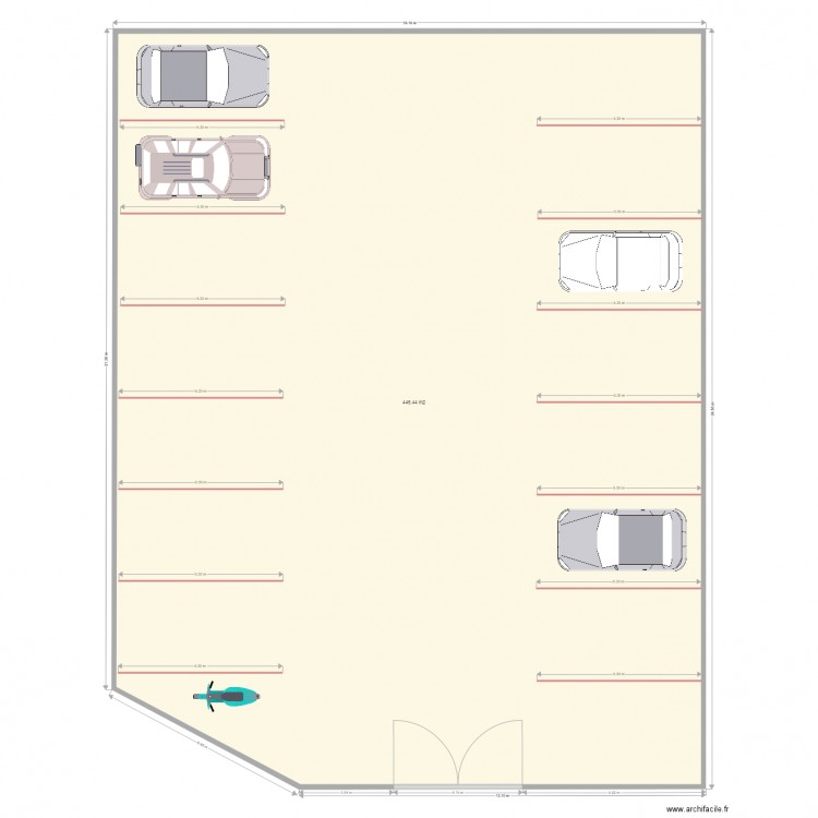 Parking cours AGV. Plan de 0 pièce et 0 m2
