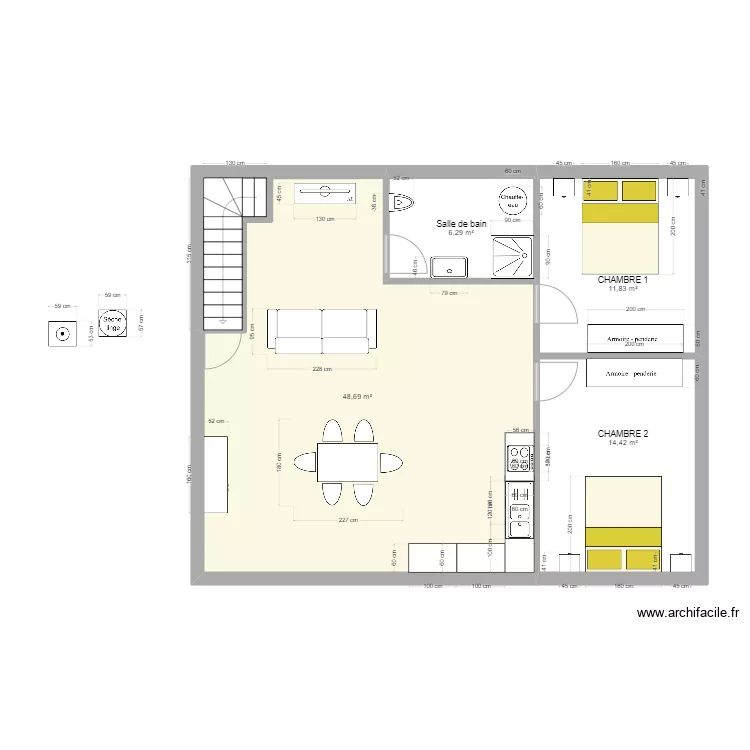 APPARTEMENT 1 v23. Plan de 