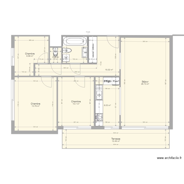 St Gilles 343 bte 1B. Plan de 0 pièce et 0 m2