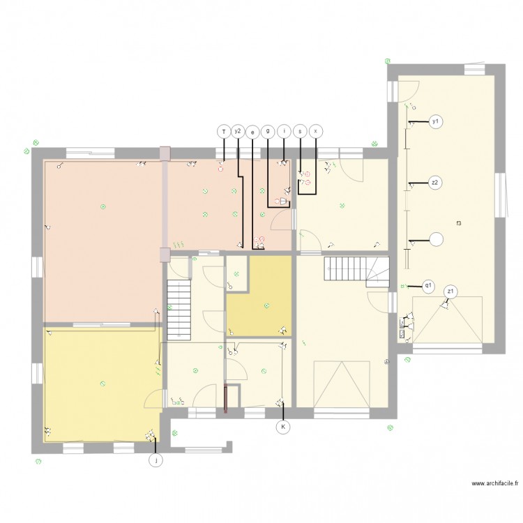 2017  2 Mathieu Rez de chaussée portes fenêtres. Plan de 0 pièce et 0 m2