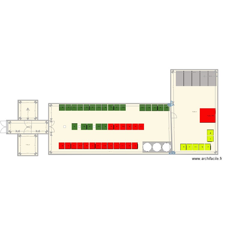 Cave Le Nid V1 2022. Plan de 5 pièces et 215 m2