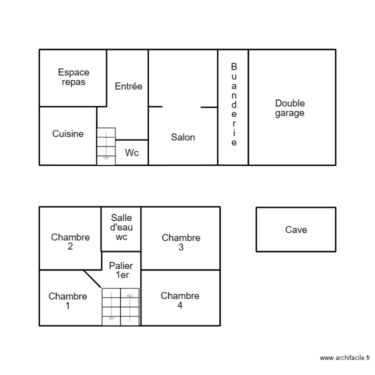 LOCTUDY POSTIC. Plan de 9 pièces et 31 m2