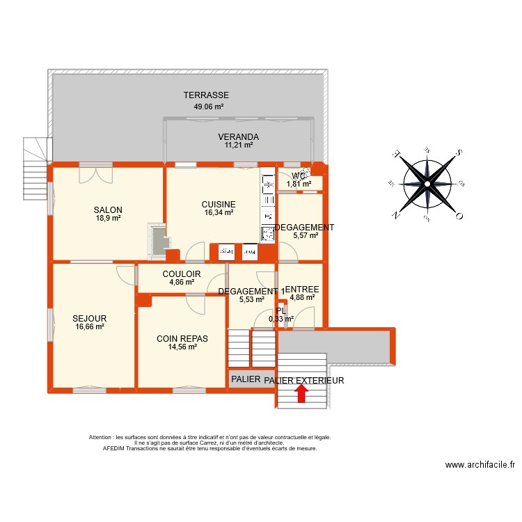 BI 7880 RDC. Plan de 21 pièces et 151 m2