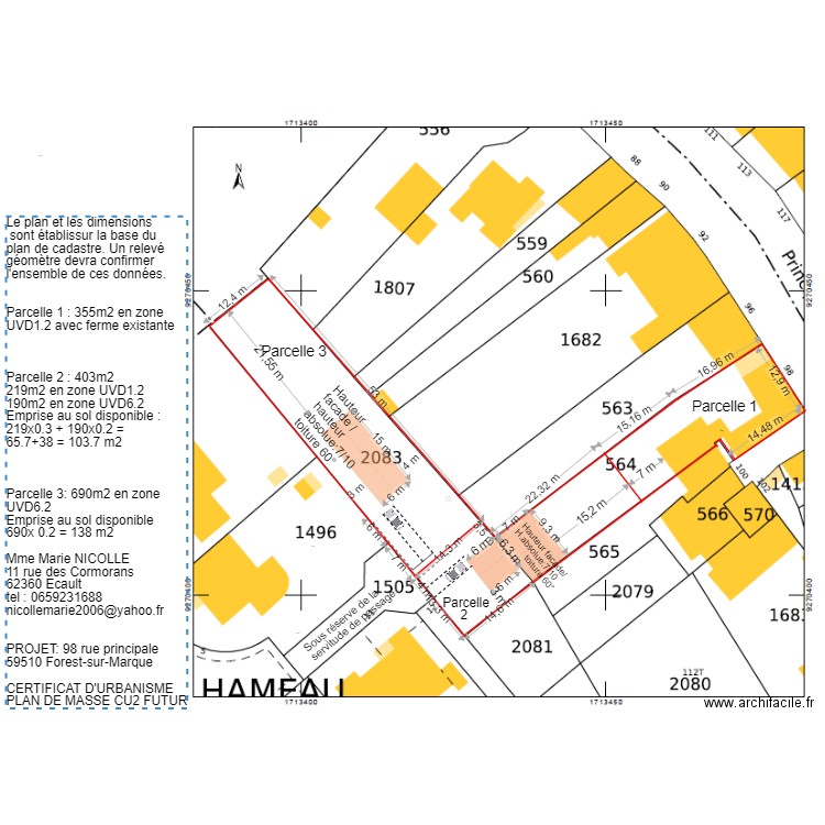 plan de masse DP2. Plan de 0 pièce et 0 m2