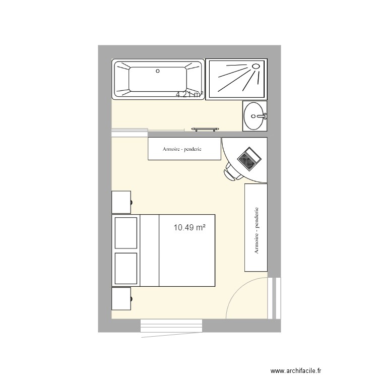 chambre 2. Plan de 0 pièce et 0 m2