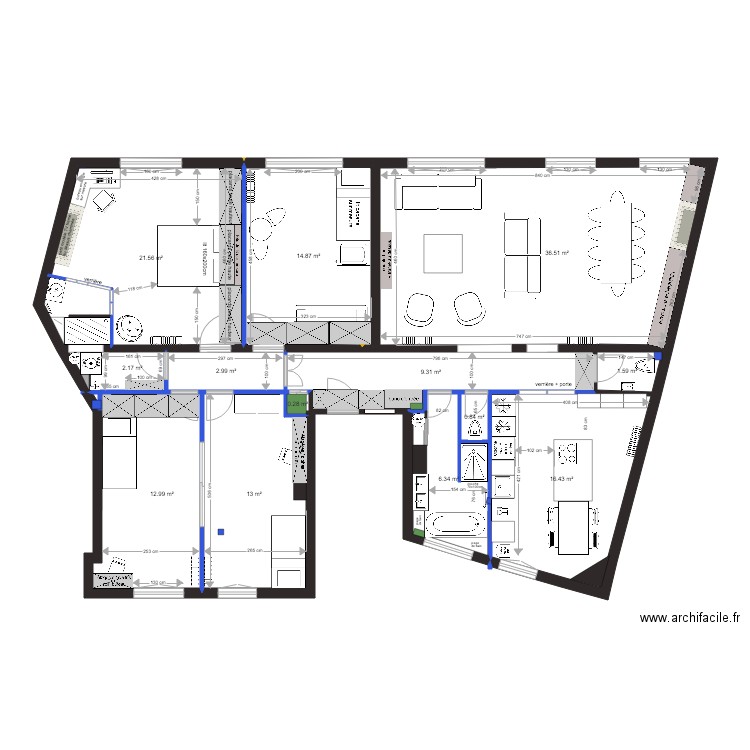 plan projet chateau neuilly PROJET 13. Plan de 0 pièce et 0 m2