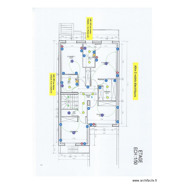 Chauzy etage. Plan de 0 pièce et 0 m2