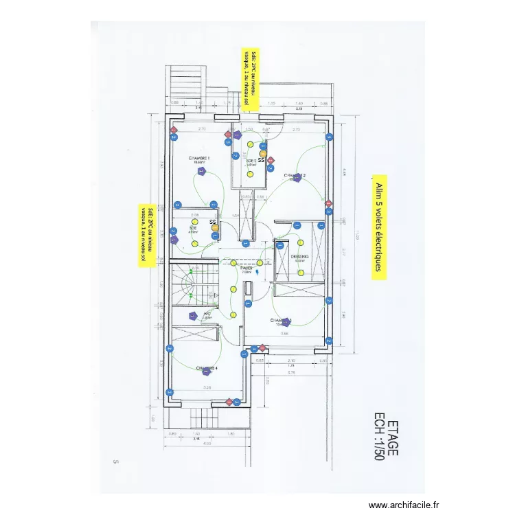 Chauzy etage. Plan de Chauzy etage. Plan de