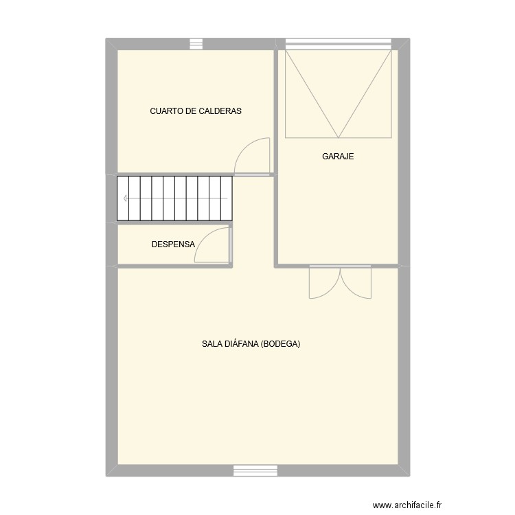 GRISEN - PLANTA BAJA. Plan de 4 pièces et 59 m2