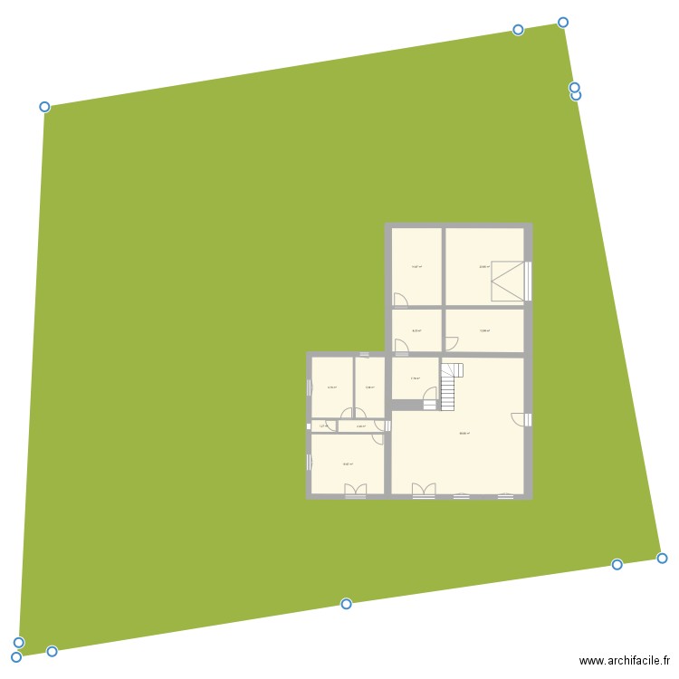 changé projet 2. Plan de 18 pièces et 326 m2