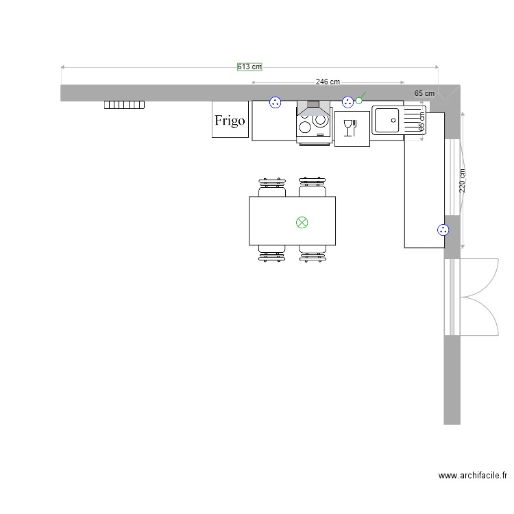 Cuisine RDC5. Plan de 0 pièce et 0 m2