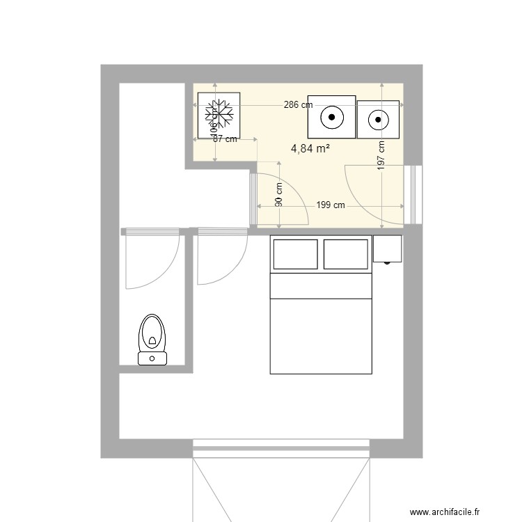 aménagement garage 1. Plan de 1 pièce et 5 m2