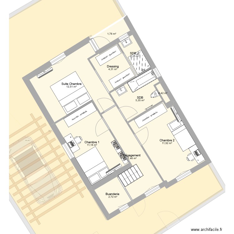 Maison Nogent - extension Ter. Plan de 16 pièces et 223 m2