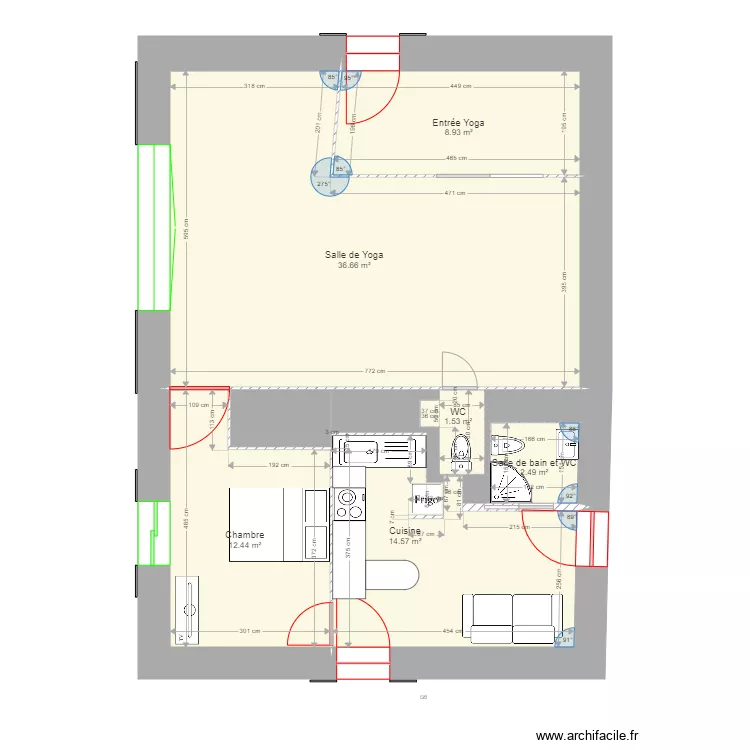 REZ  Maison La Roche 234 pr&eacute; faure. Plan de 