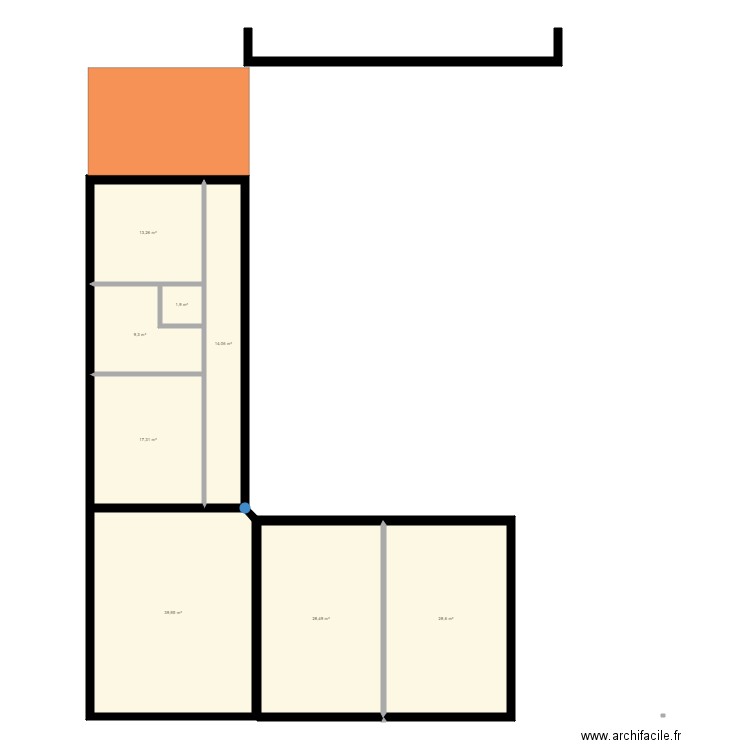 colombier 2. Plan de 8 pièces et 153 m2
